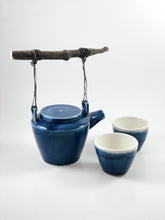 Load image into Gallery viewer, Blue crackle teapot set
